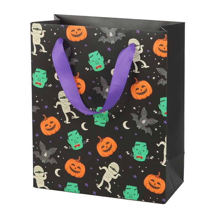 23cm Medium Monster Mash Halloween Print Gift Bag