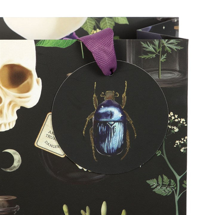 23cm Skull, Venom & Vines Print Gift Bag