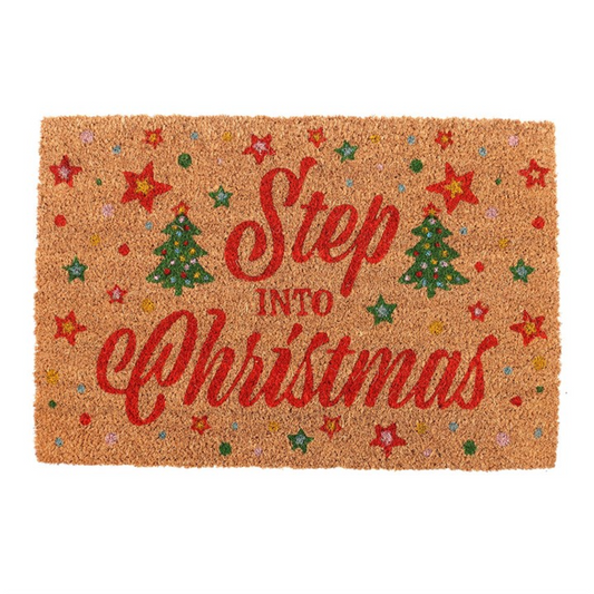 Natural Step Into Christmas Doormat