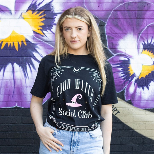 Pink Good Witch Social Club Unisex T-shirt Size XL
