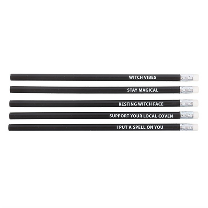 The Coven Club Set of 5 Witchy Pencils