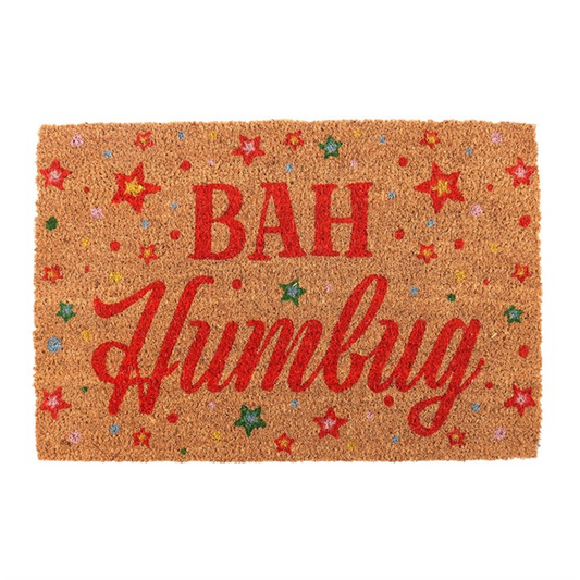 Natural Bah Humbug Christmas Doormat