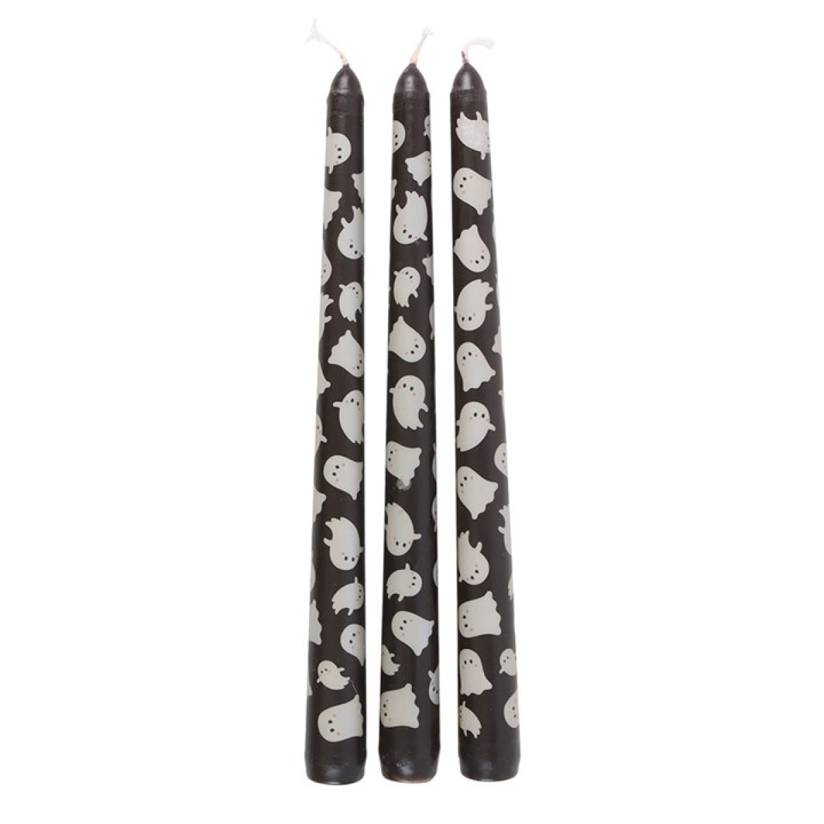 Set of 3 Ghost Print Taper Candles
