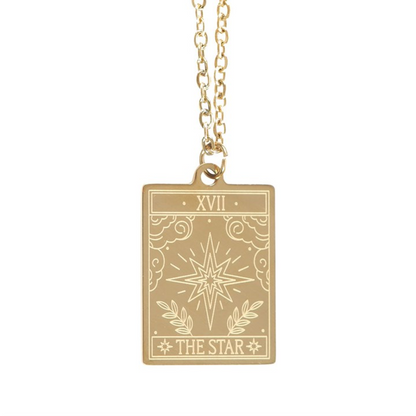 The Star Vintage Tarot Necklace on Greeting Card
