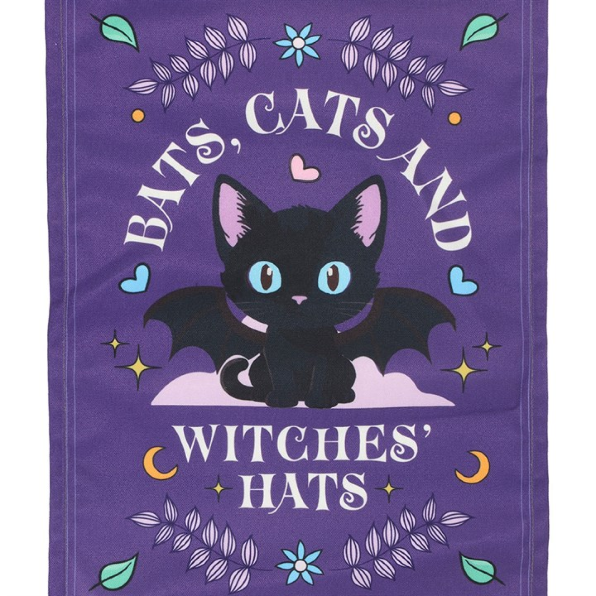 Bats, Cats and Witches Hats Fabric Wall Hanging