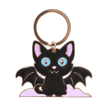 In My Witch Era Bat Cat Enamel Keyring