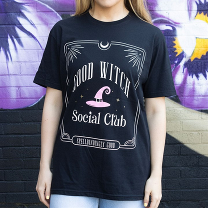 Pink Good Witch Social Club Unisex T-shirt Size M