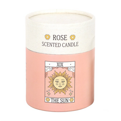 The Sun Vintage Tarot Rose Candle