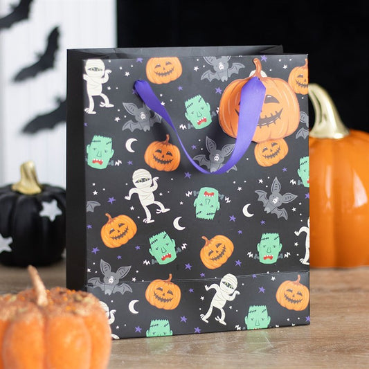 23cm Medium Monster Mash Halloween Print Gift Bag