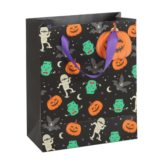 23cm Medium Monster Mash Halloween Print Gift Bag