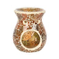 Small Brown Crackle Oil Burner and Wax Warmer