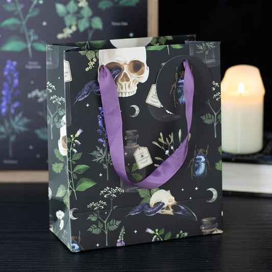 23cm Skull, Venom & Vines Print Gift Bag