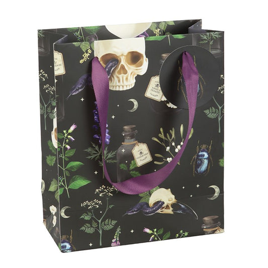 23cm Skull, Venom & Vines Print Gift Bag