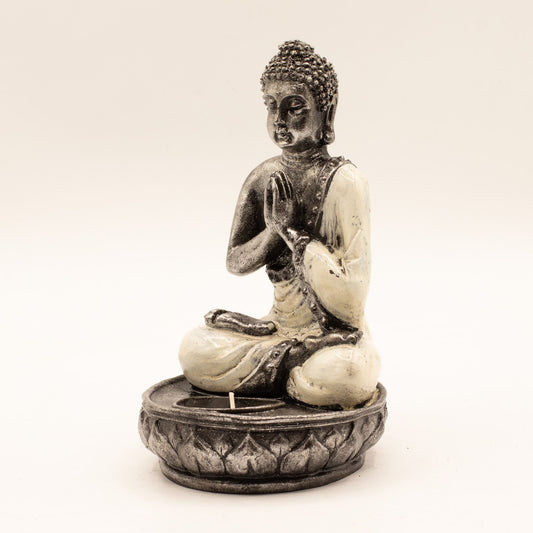 Buddha Candle Holder - White - Medium
