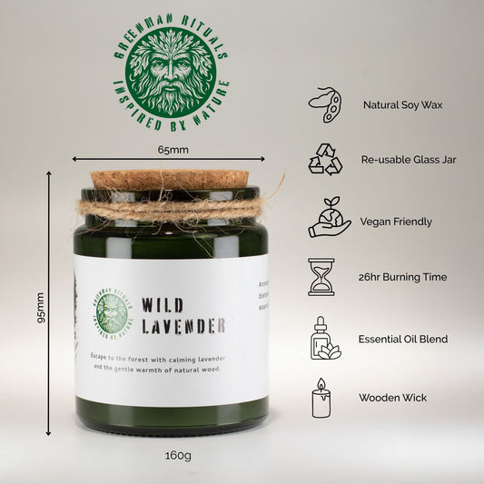 Greenman Woodwick Soy Candle - Sage & Mintwood