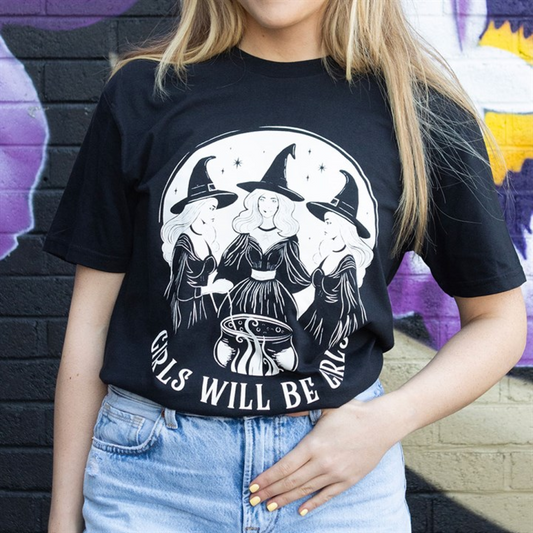 Girls Will Be Girls Witchy Unisex T-shirt Size L