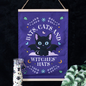 Bats, Cats and Witches Hats Fabric Wall Hanging