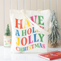 Holly Jolly Christmas Polyester Tote Bag
