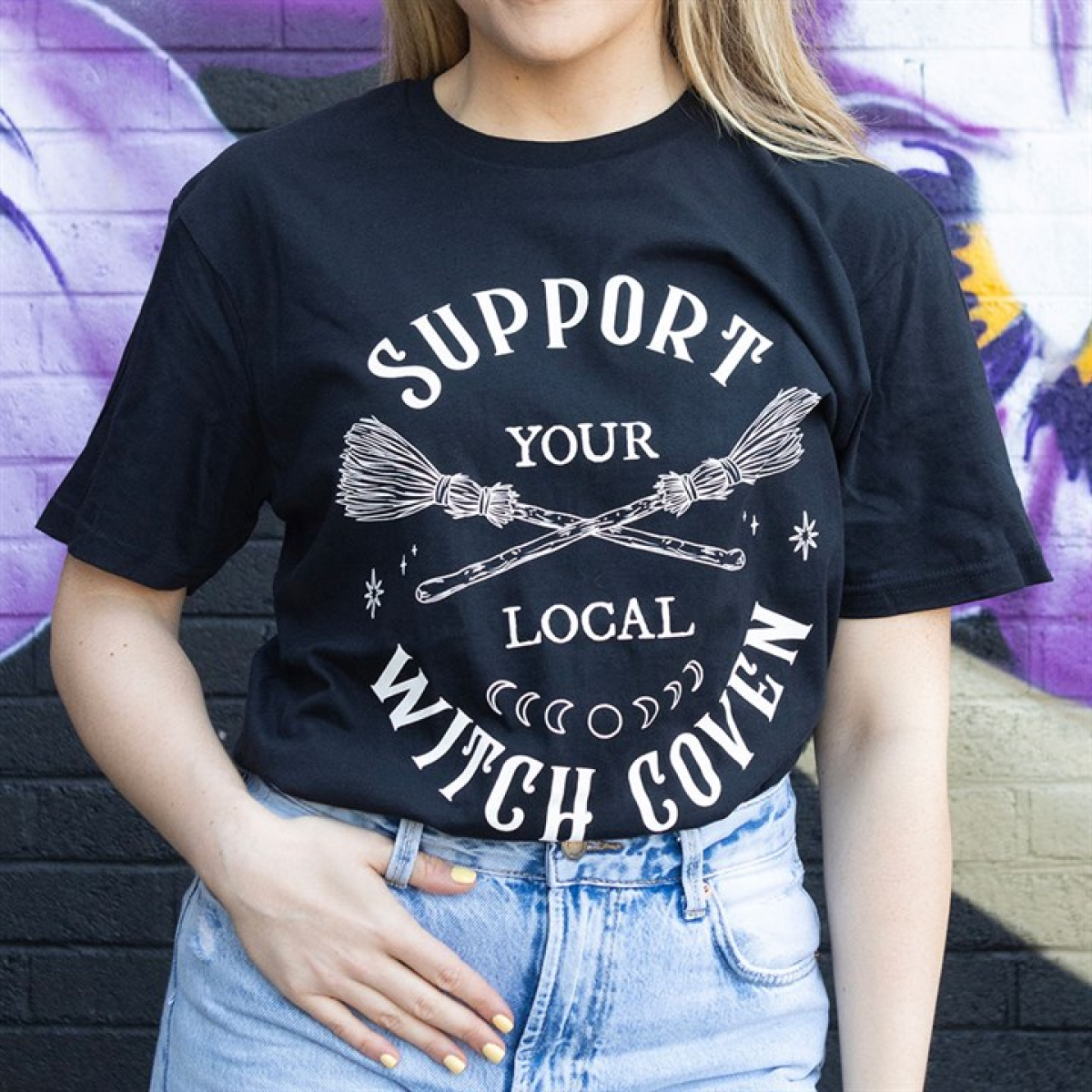 Support Your Local Witch Coven Unisex T-shirt Size XL