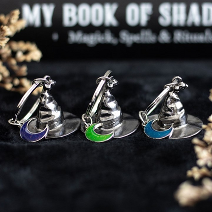 Set of 3 Coven Sisters Witch Hat Keyrings