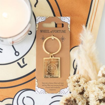 The Wheel of Fortune Vintage Tarot Keyring